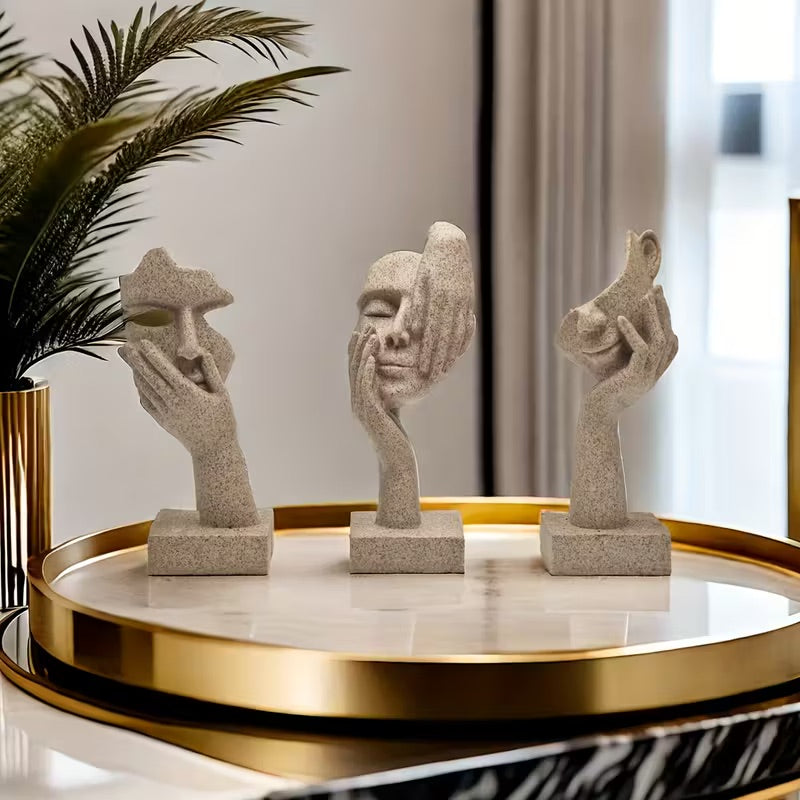 Nordwood Sandstone Mask Sculpture